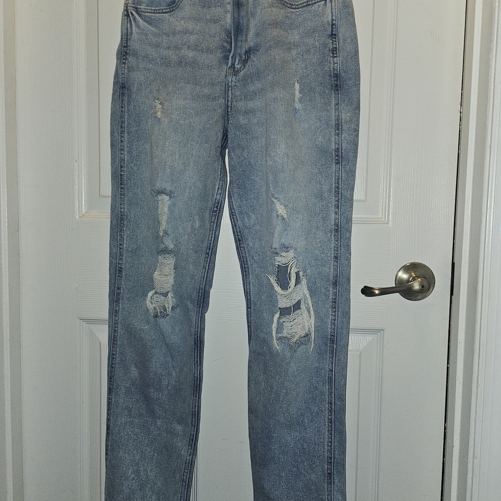 Hollister Light Blue Distressed Boyfriend Jeans